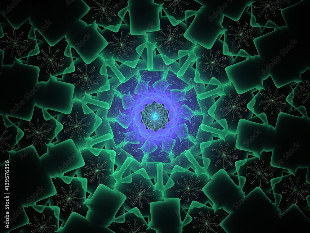 Colored abstract fractal pattern. Computer generated graphics. Colored abstract fractal pattern. Computer generated graphics.