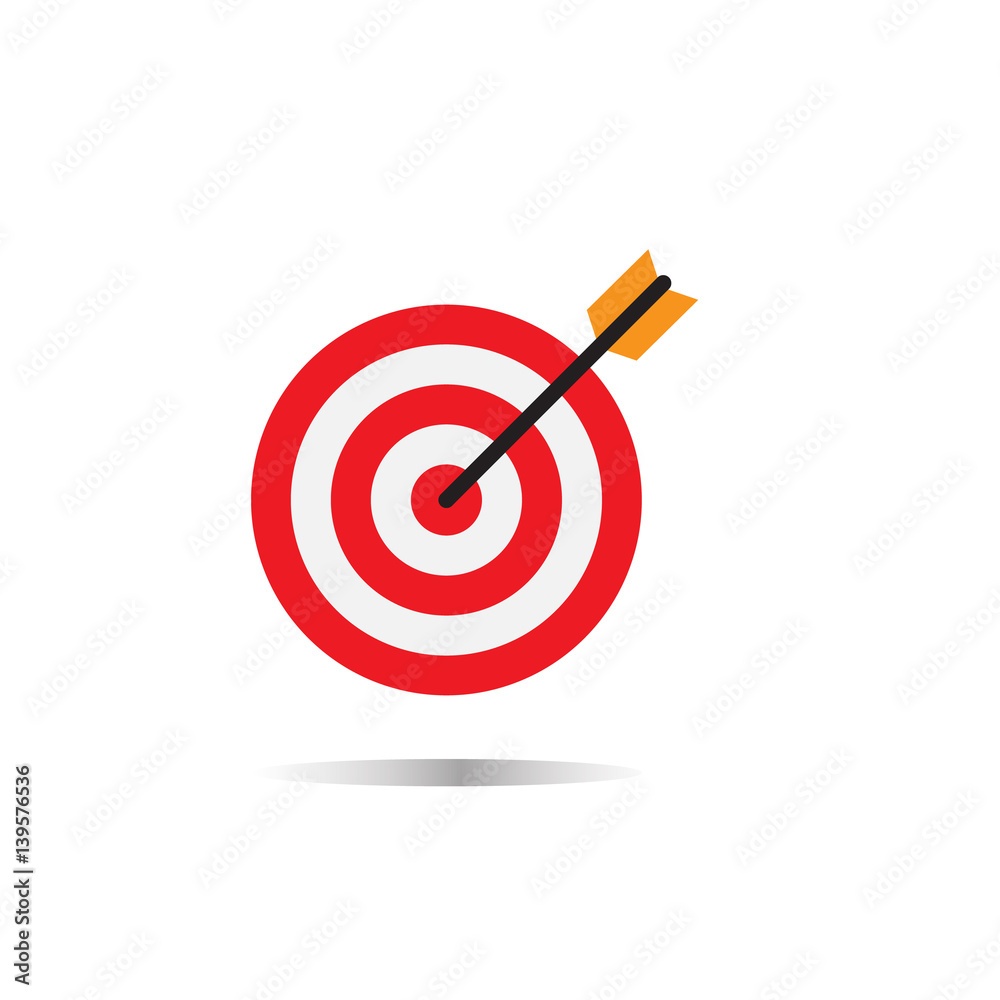 Target Concept Icon on white background. Target Concept sign.