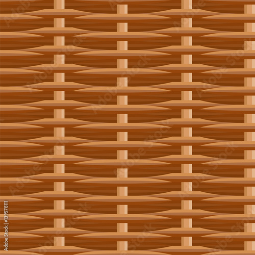 Wicker straw twigs seamless pattern