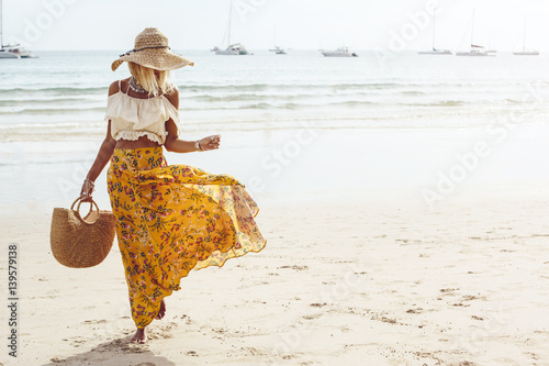 Boho beach clothing style