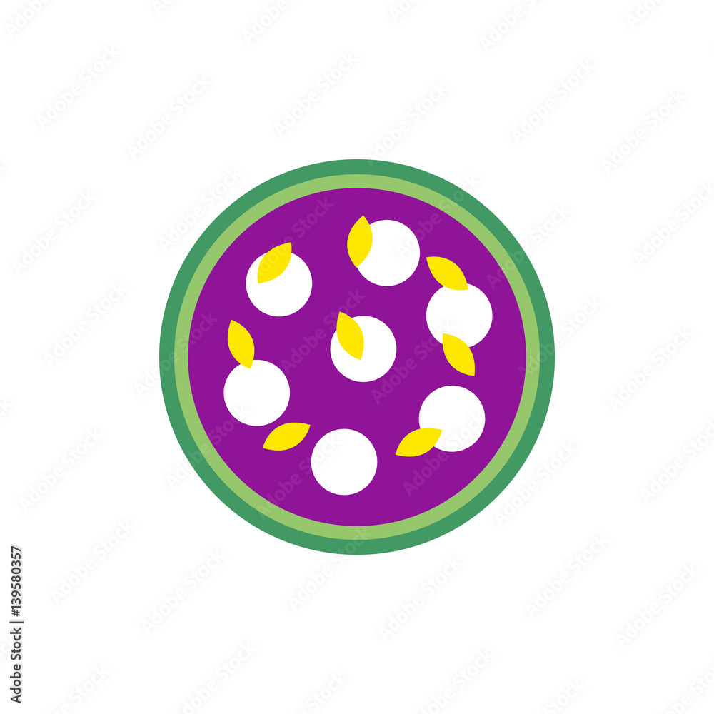 Pizza with white cheese.Vector illustration. simple pizza icon top view Pizza with white cheese.Vector illustration. simple pizza icon top view