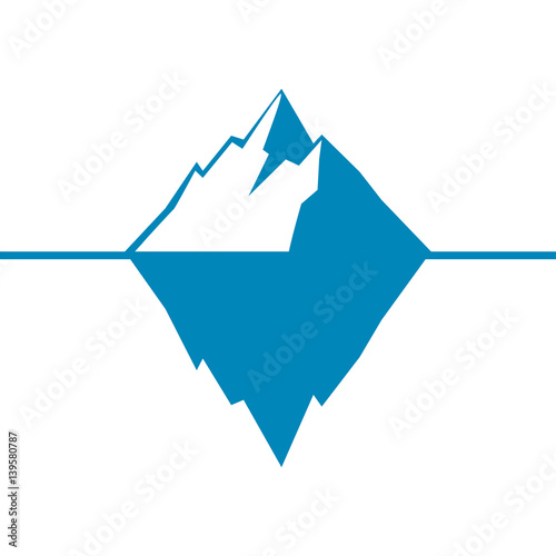 Iceberg vector icon isolated on white background. Ice berg vector icon