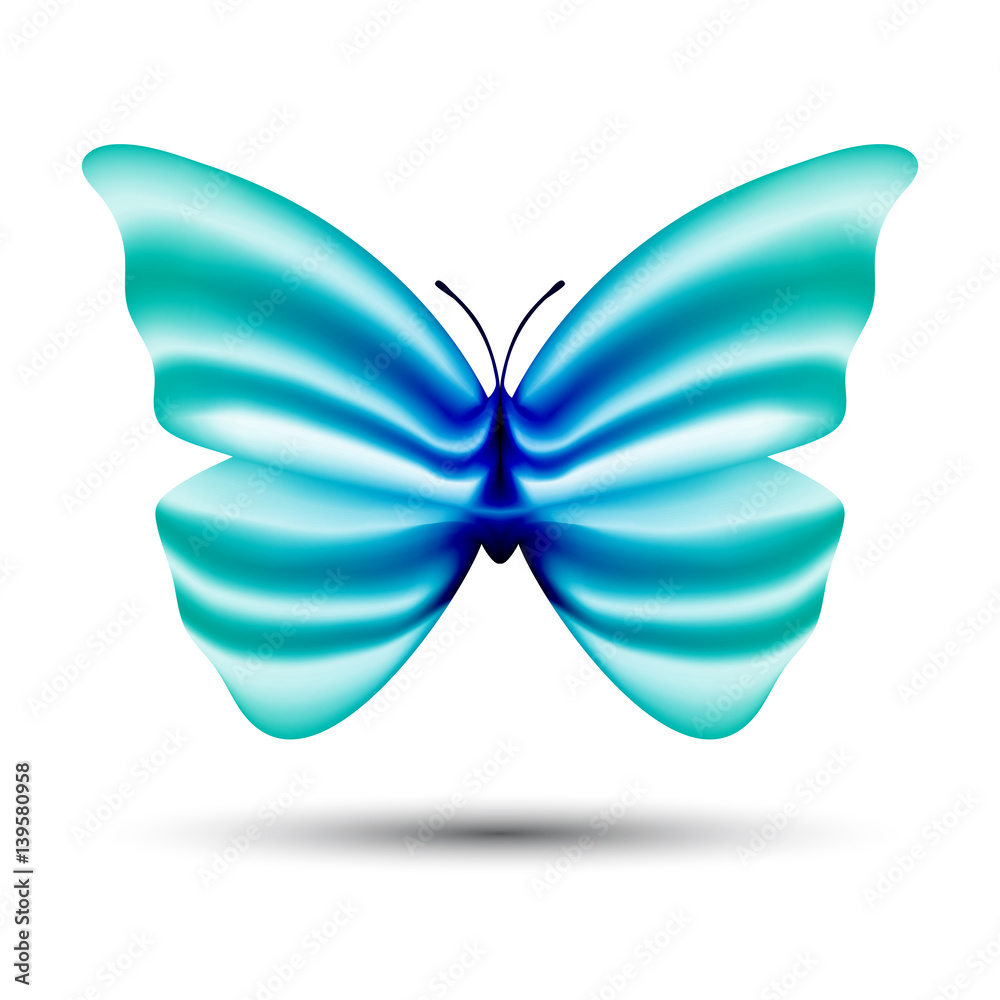 abstract vector butterfly isolated on white background abstract vector butterfly isolated on white background