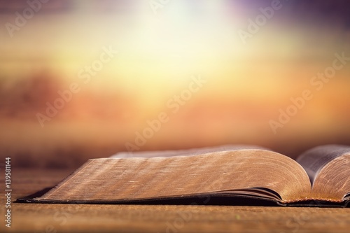 Open bible. photo