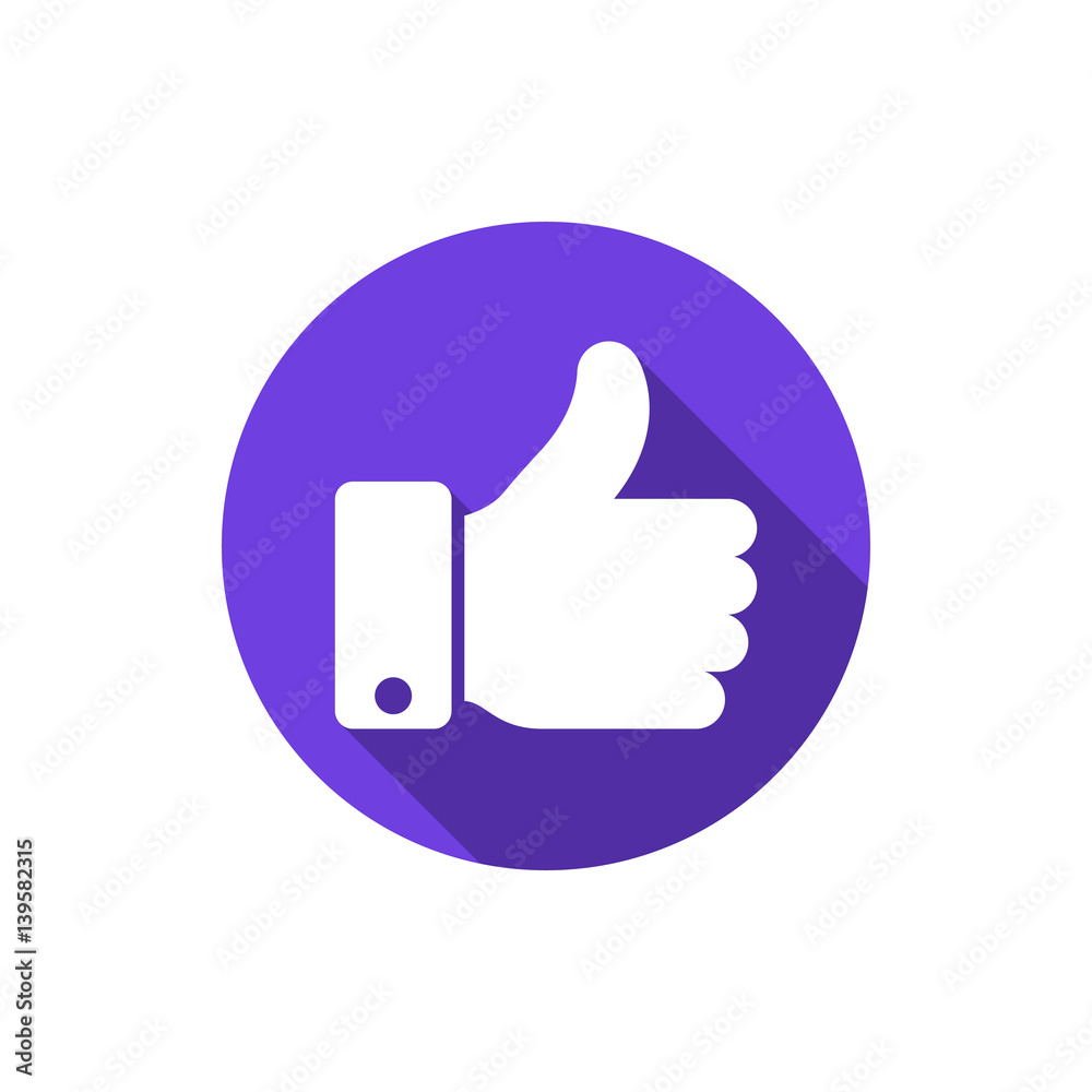 Thumb up vector logo icon. Thumb up vector logo icon.