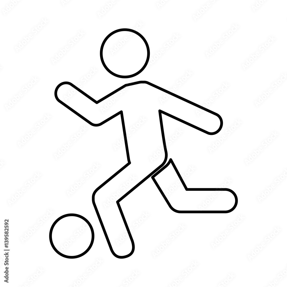 human silhouette playing soccer vector illustration design human silhouette playing soccer vector illustration design