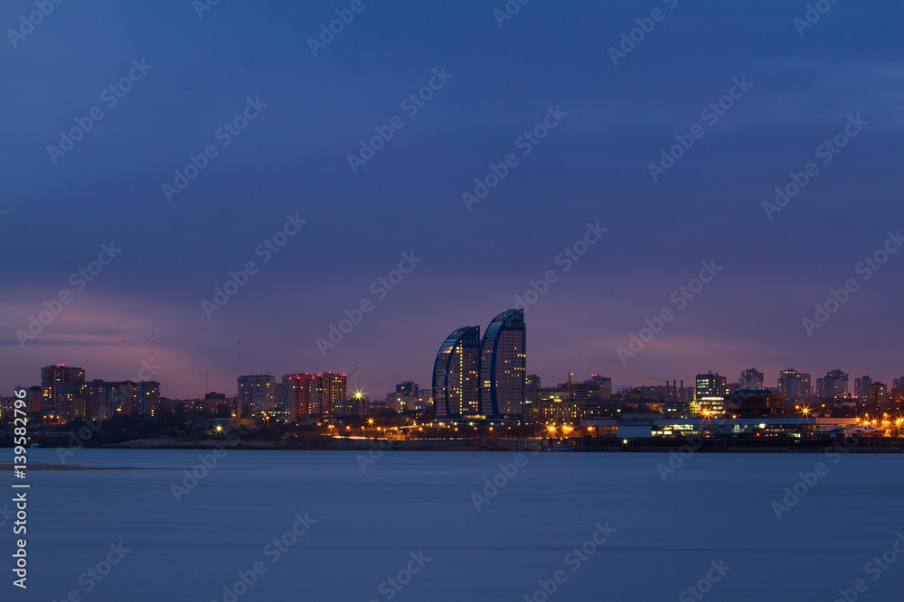Panorama of night city