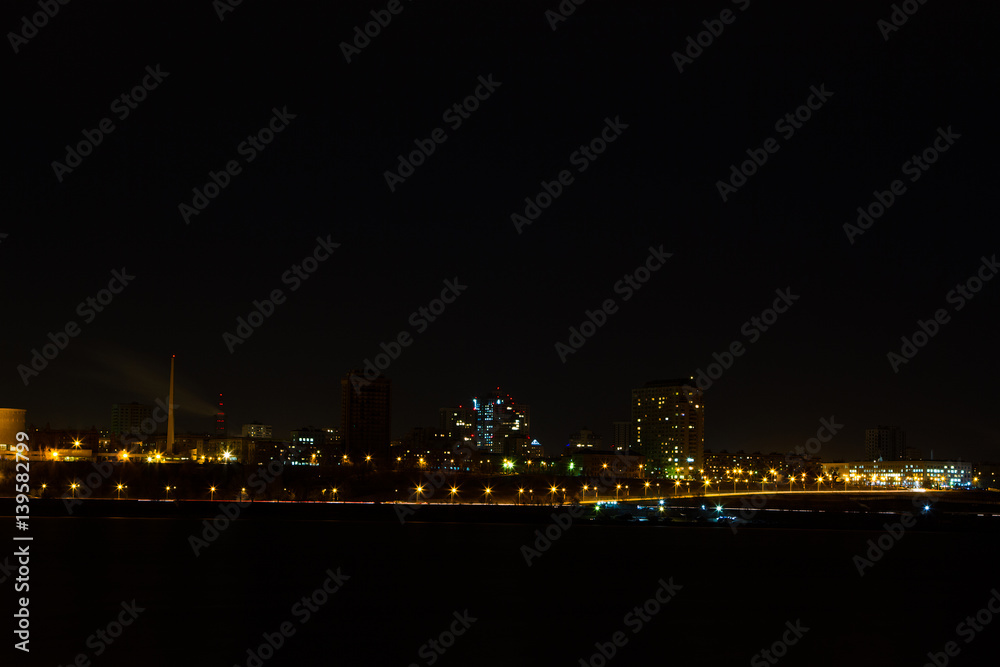 Panorama of night city