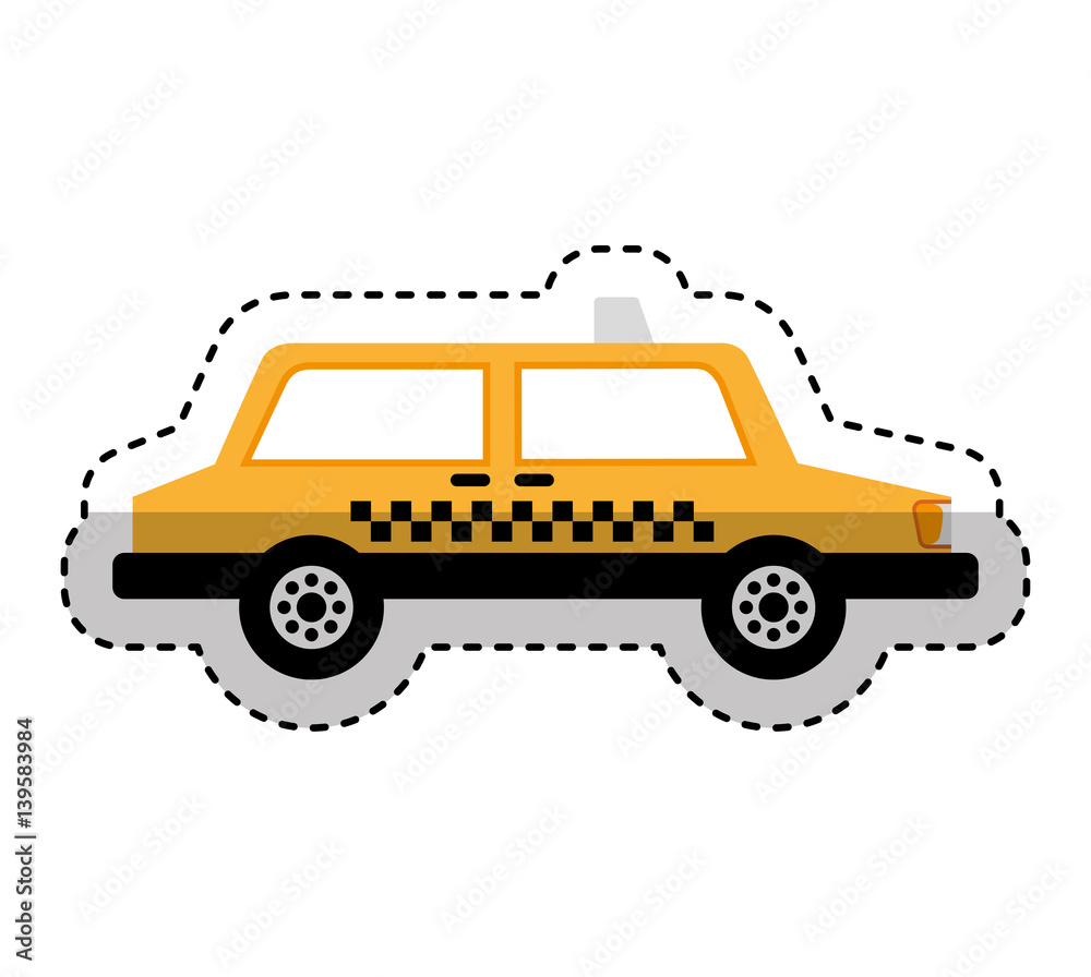 taxi service isometric icon vector illustration design