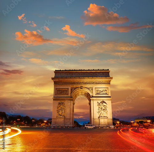Canvas Print Arc de Triomphe in Paris Arch of Triumph