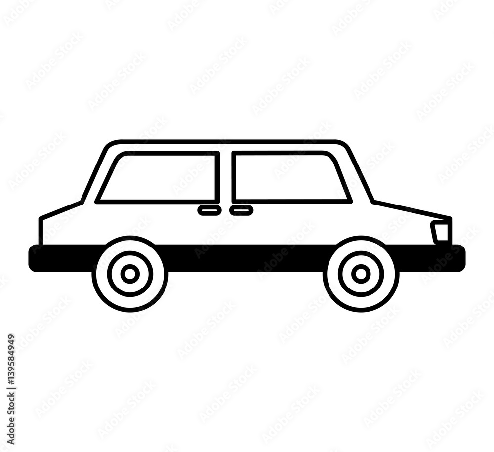 isometric car isolated icon vector illustration design