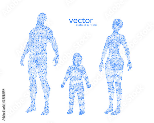 Abstract vector illustration of family.