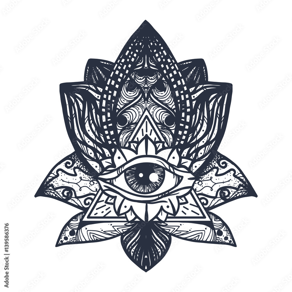 Eye on Lotus Tattoo