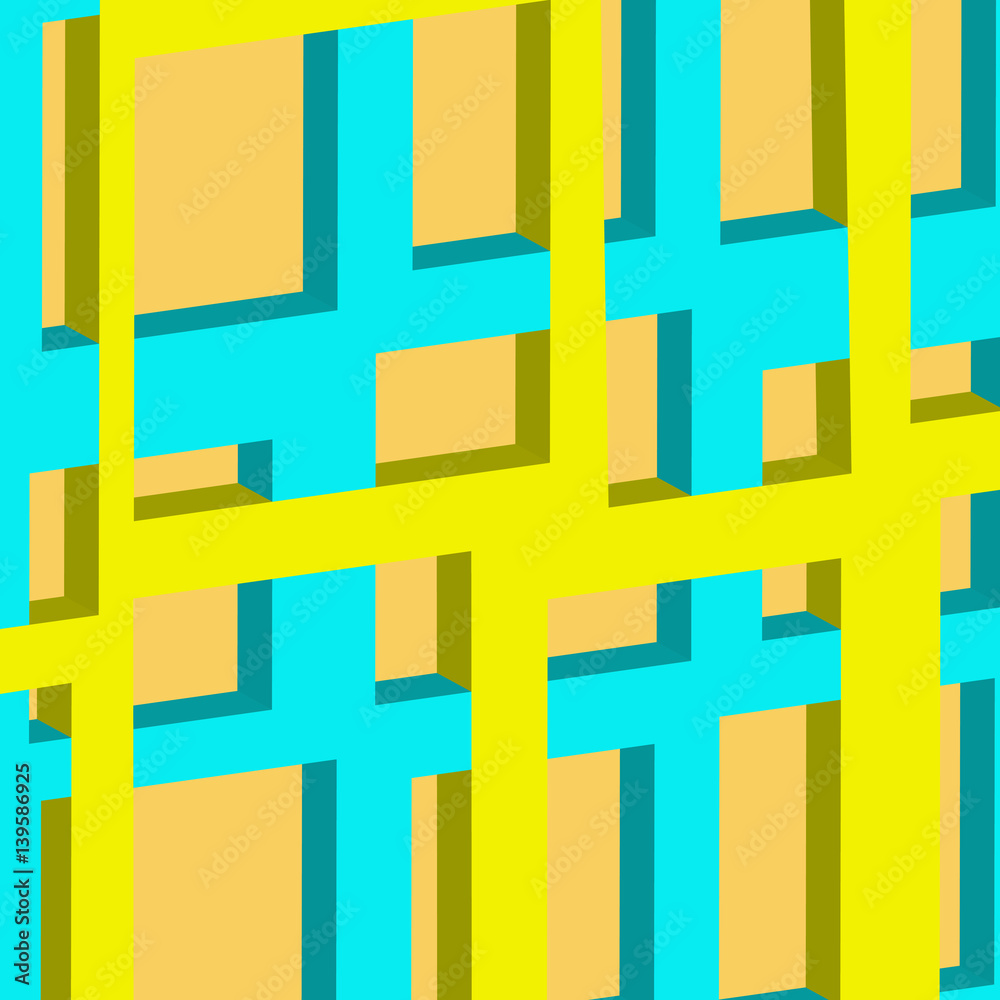 Fototapeta premium Abstract 3D background. Vector illustration.