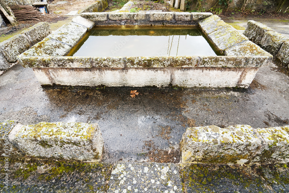 Obraz premium stone laundry for the neighbors in village of Orense , Spain