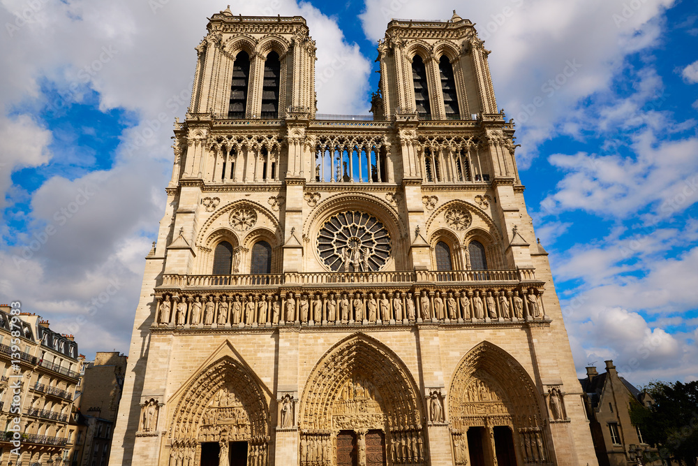 Notre Dame cathedral in Paris France