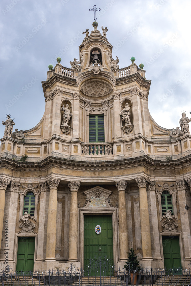 Basilica della Collegiata church in Catania, Sicily, Italy