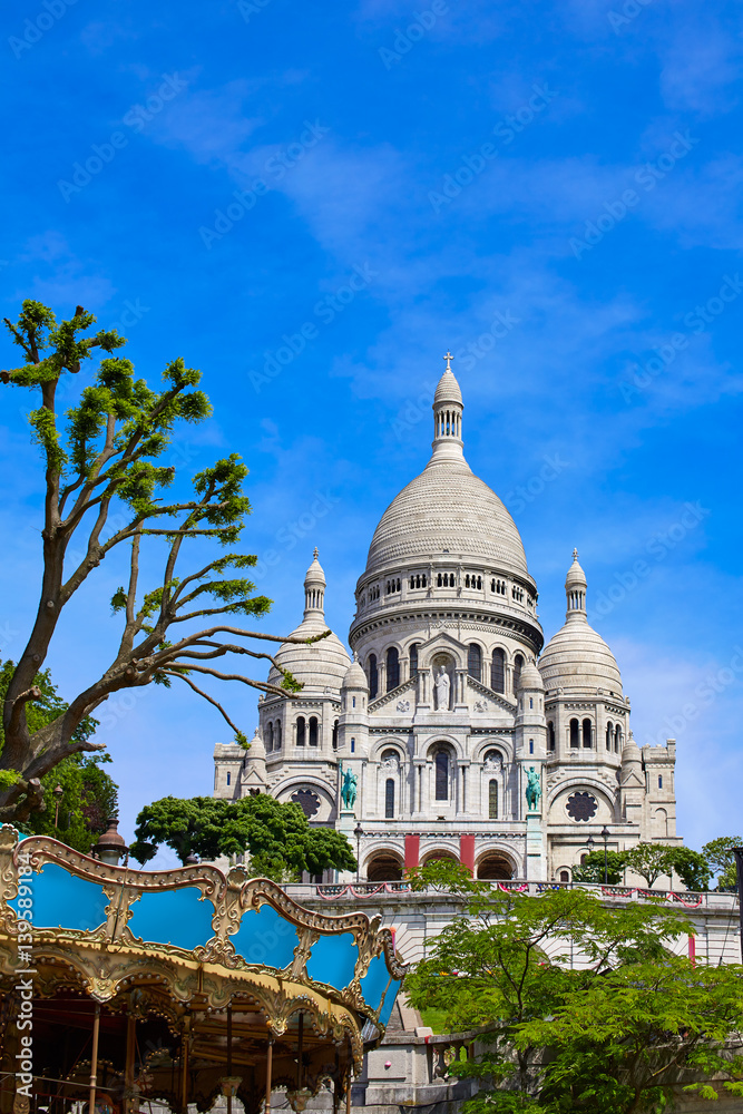 Obraz premium Bazylika Sacre Coeur na Montmartre Paris