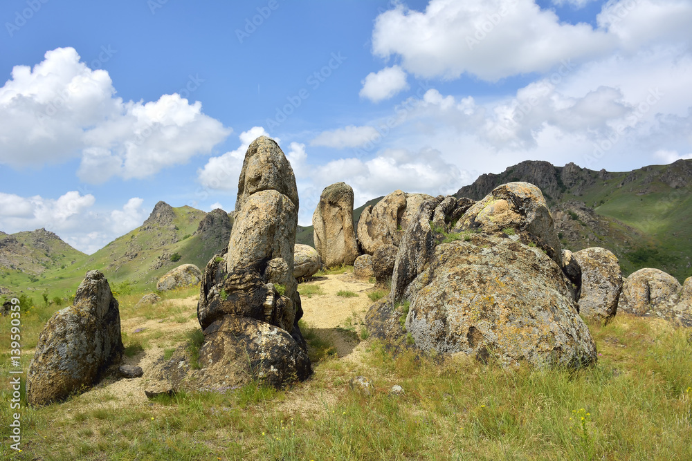 Rock formations in Macin Mountains Rock formations in Macin Mountains
