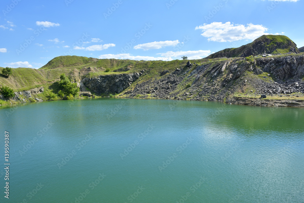 mountain lake. Dobrogea, Romania