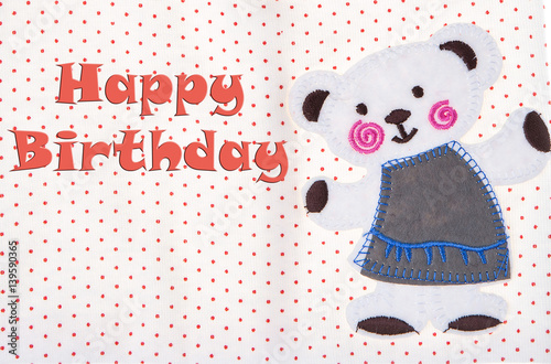 Obraz na płótnie Cartolina per auguri di buon compleanno w salonie