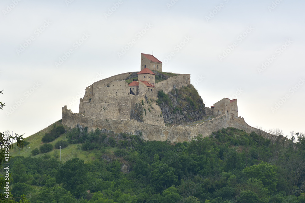 The famous medieval fortress citadel in Rupea, Brasov, Transylvania, Romania