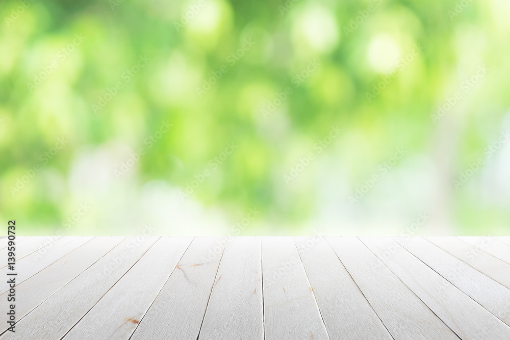 Empty wooden table with blurred city park on background. concept party, products, spring. Empty wooden table with blurred city park on background. concept party, products, spring.