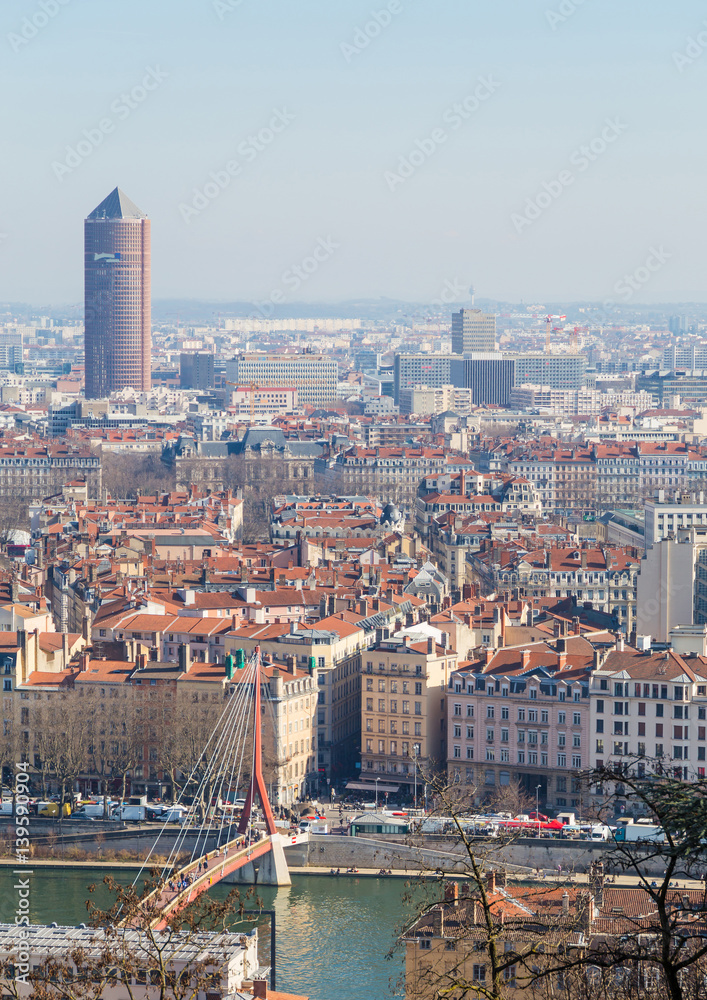 City scape of Lyon, France