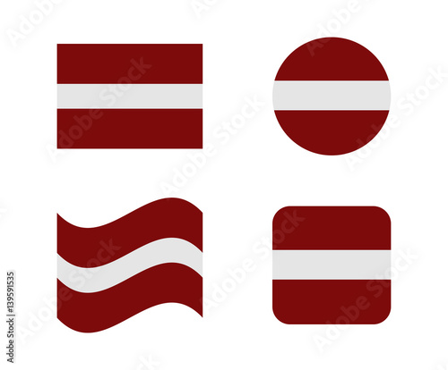 Free Download set 4 flags of latvia - GFXLoad