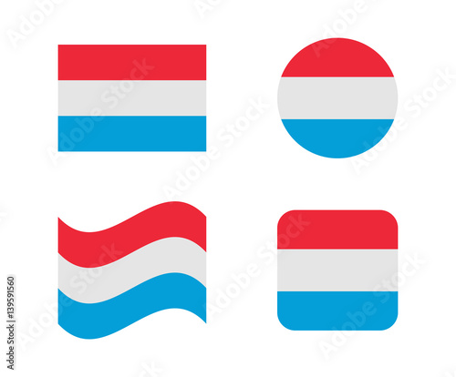 Free Download set 4 flags of luxembourg - GFXLoad