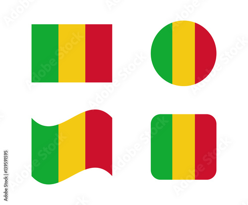 set 4 flags of mali