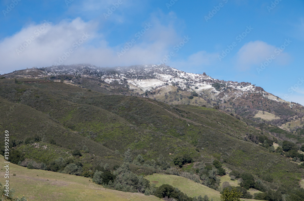 Mount Diablo under snow cover