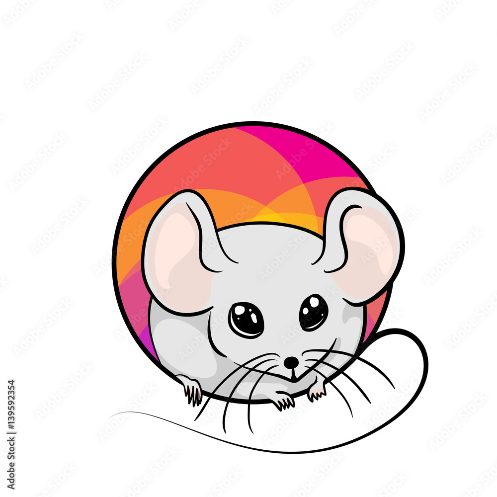 Obraz premium Animal hand drawn art, cute cartoon style