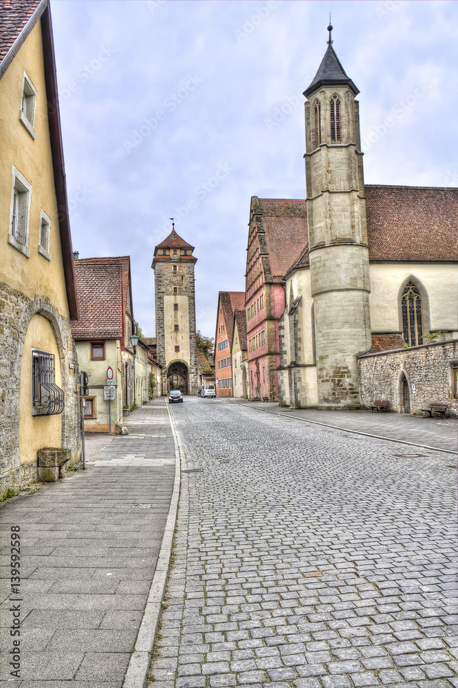 Towers of Rothenburg ob der Tauber, Germany