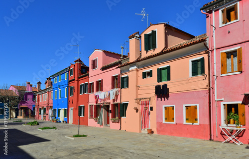 Burano coloured houses near Venice