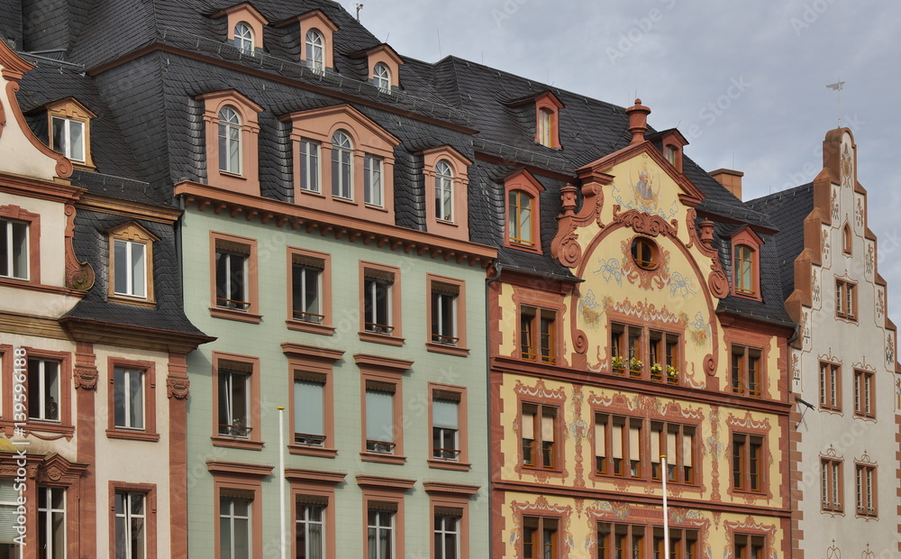 Häuser am Marktplatz in Mainz
