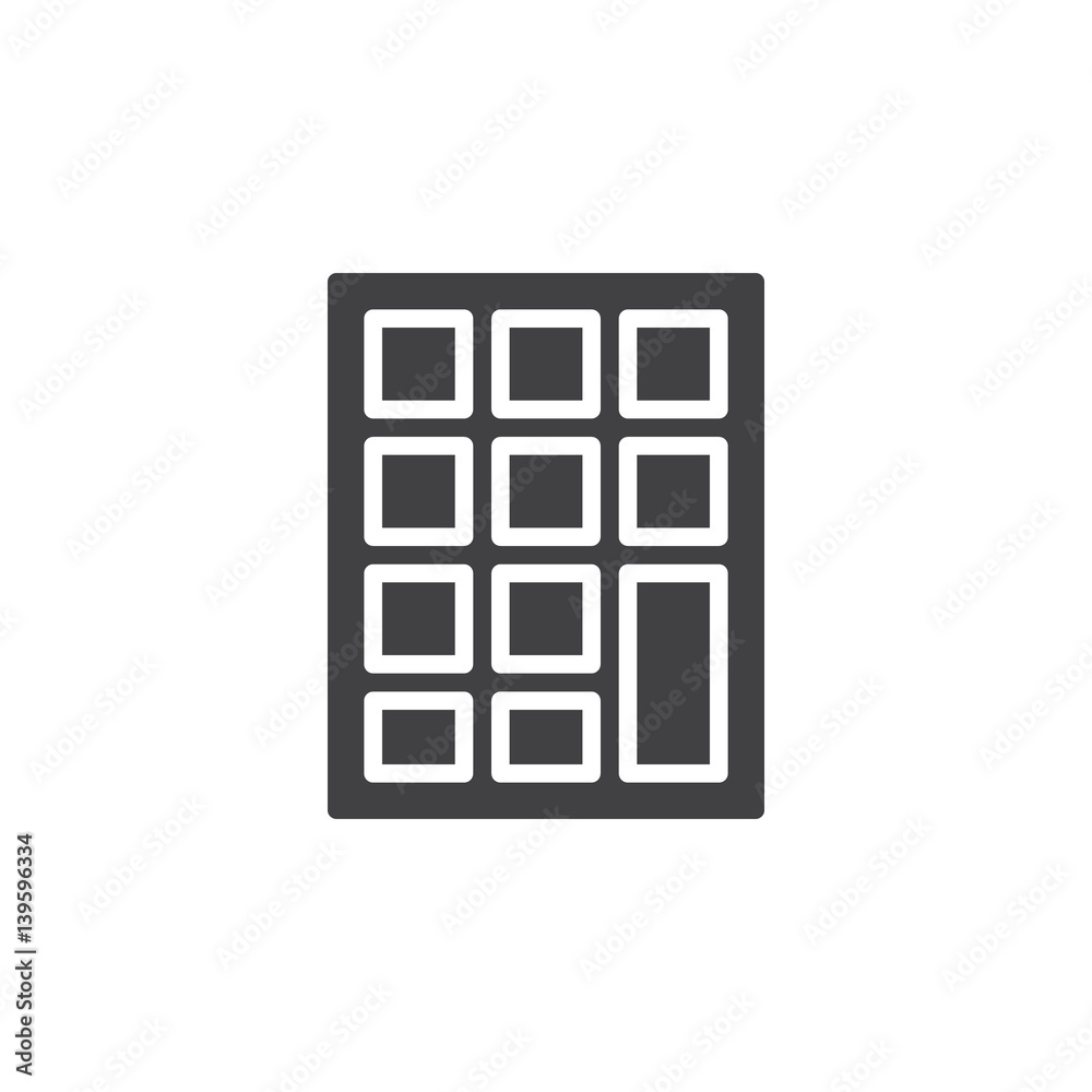 Keypad icon vector, filled flat sign, solid pictogram isolated on white. Symbol, logo illustration. Pixel perfect Keypad icon vector, filled flat sign, solid pictogram isolated on white. Symbol, logo illustration. Pixel perfect