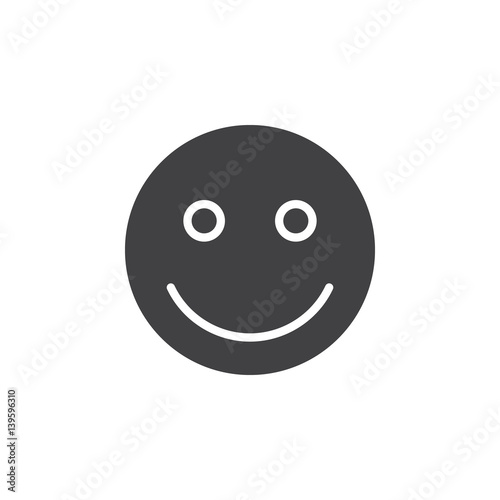 Smile emoticon icon vector, filled flat sign, solid pictogram isolated on white. Symbol, logo illustration. Pixel perfect