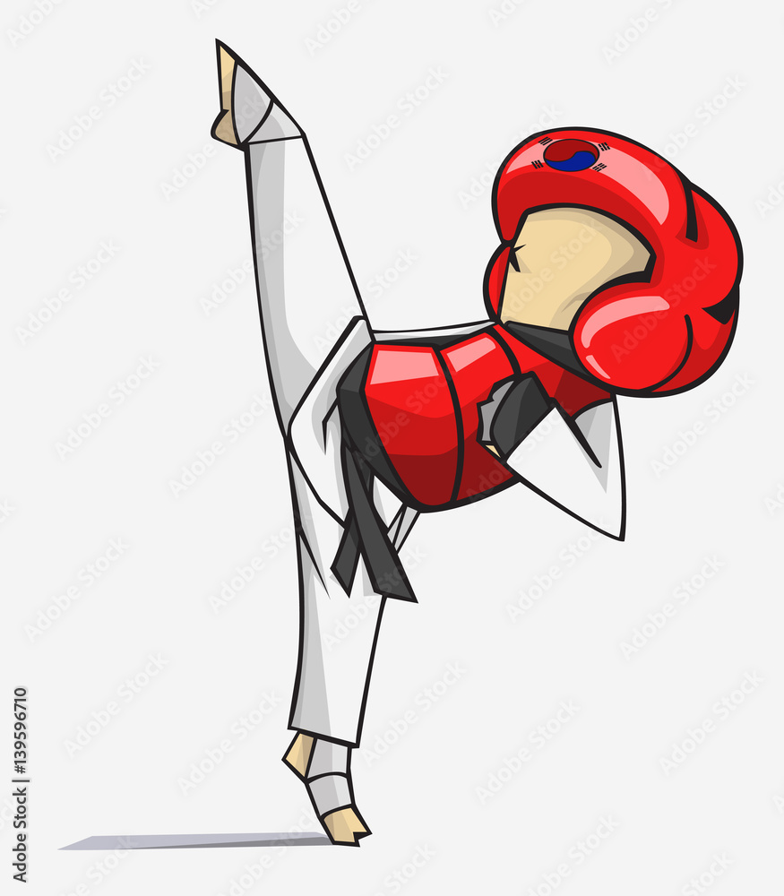Taekwondo. Martial art - obrazy, fototapety, plakaty 