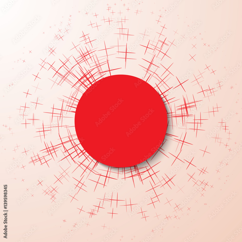 Fototapeta premium Abstract explosion particle on a pink background.