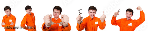 Fotografi Funny prison inmate in concept