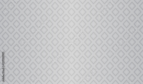 Abstract 3d geometric background. White seamless texture with shadow. Simple clean white background texture. 3D Vector interior wall panel pattern.