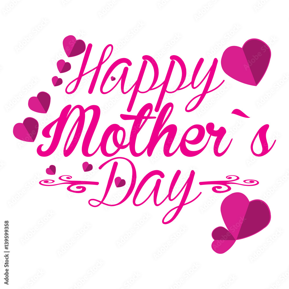Happy mother day graphic design, Vector illustration