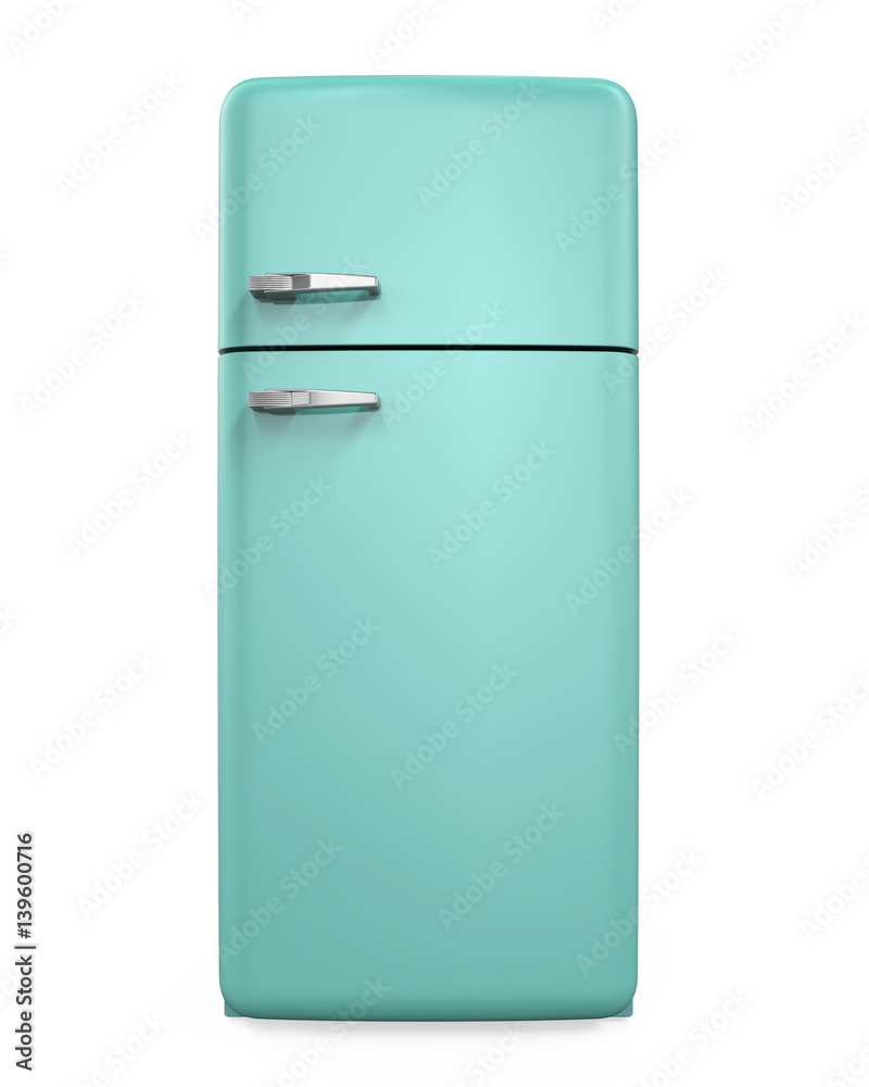 Retro Refrigerator Isolated Retro Refrigerator Isolated