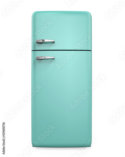 Retro Refrigerator Isolated photo