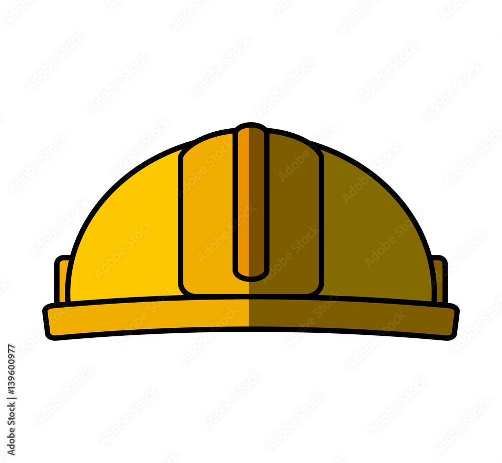construction helmet isolated icon vector illustration design