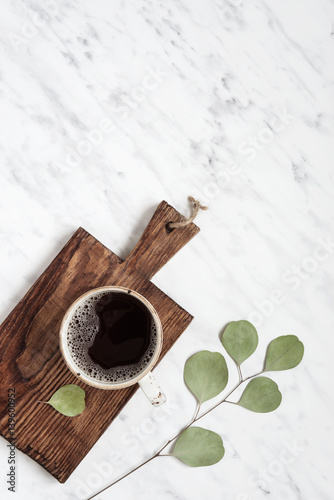 Cup of coffee on a marble s...