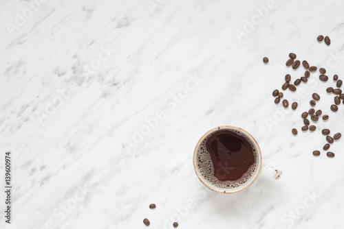 Cup of coffee on a marble s...