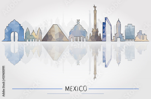 Business Travel and Tourism Concept with Historic Mexico Architecture