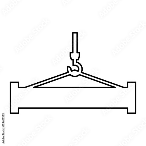 crane weight lifting service vector illustration design